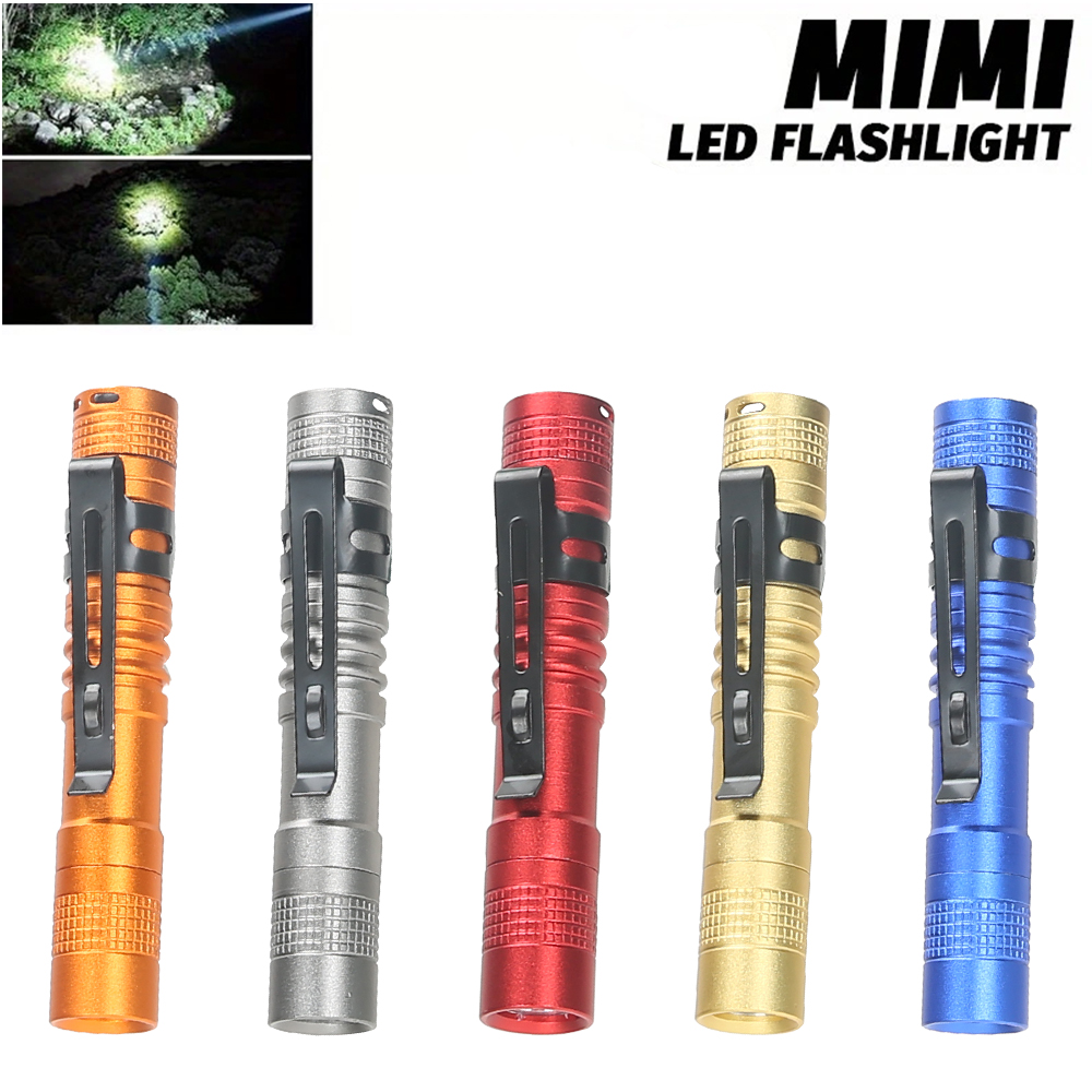Outdoor Camping Decor - ไฟฉาย LED แบบพกพาขนาดเล็กพร้อมคลิปหนีบ ความสว่างสูงพิเศษ ความสว่างสูง ไฟฉายพกพาสำหรับตั้งแคมป์กลางแจ้งฉุกเฉิน