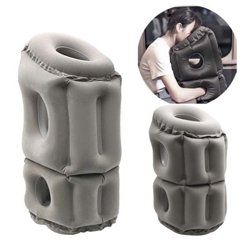 Camp Pillow Compressible - หมอนเป่าลมแบบบีบอัดได้น้ำหนักเบามากหมอนรองคอรองรับช่วงเอวสำหรับการตั้งแคมป์กลางแจ้งเดินป่าแบกเป้