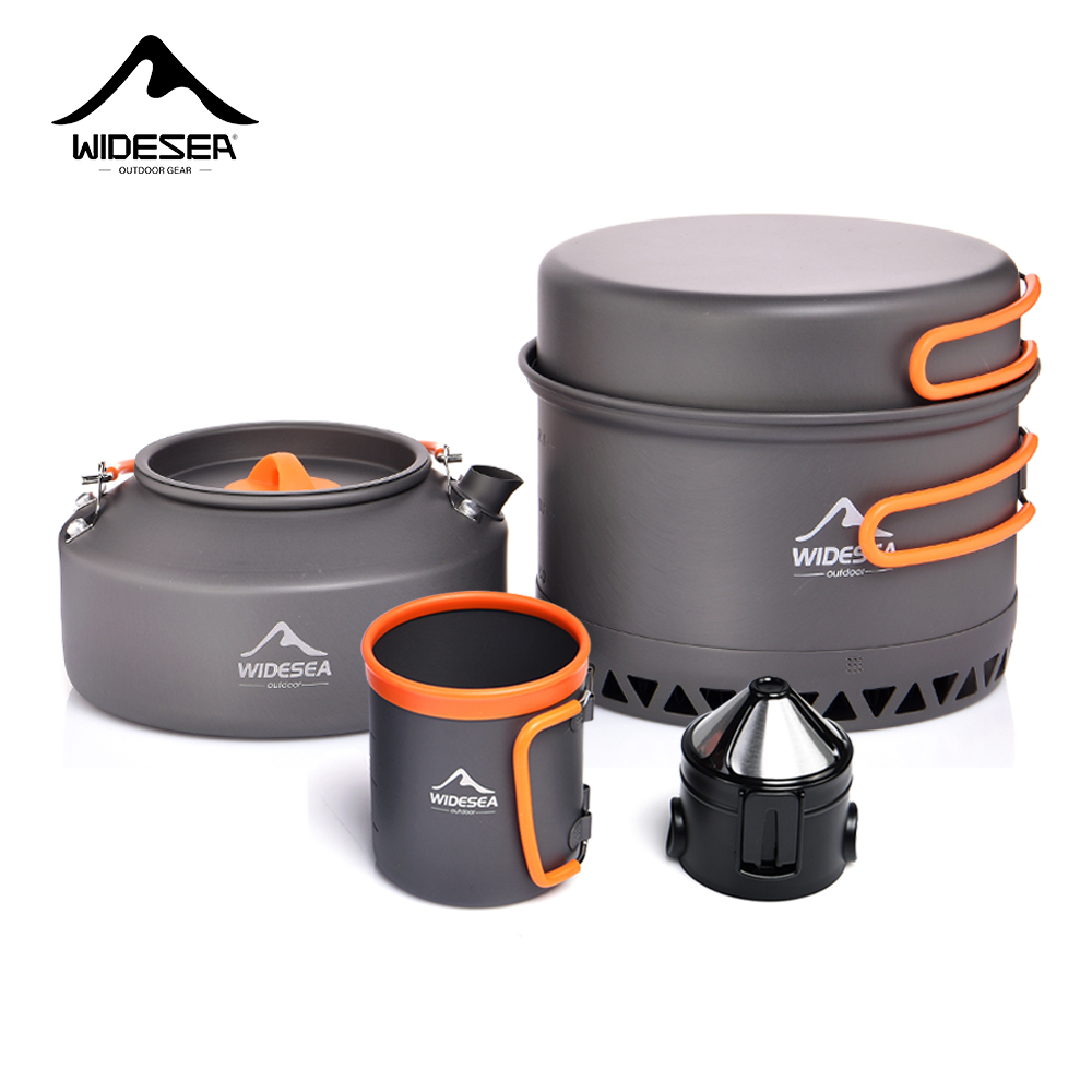 Outdoor Camping Dining Set - Camping Tableware ชุดเครื่องครัวกลางแจ้งหม้อกาต้มน้ําท่องเที่ยวถ้วยกาแฟ filte อุปกรณ์ครัวเกียร์เครื่องครัวเดินป่าปิคนิคท่องเที่ยว