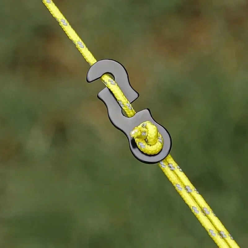 Outdoor Camping Extension Cord - 10pcs ปรับ Camping เต็นท์เชือกหัวเข็มขัด S ประเภท