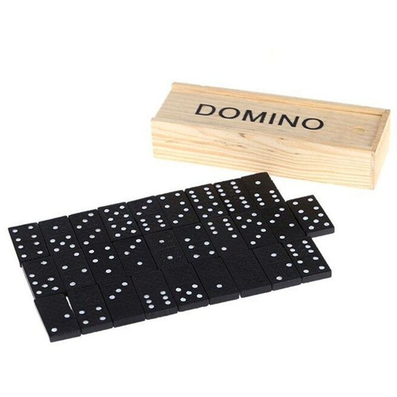 Outdoor Camping Games For Kids - 28 ชิ้น/เซ็ตเกมกระดานโดมิโนไม้เกมโต๊ะโดมิโนของเล่นเด็กของเล่นเพื่อการศึกษาเกมท่องเที่ยวแคมป์ปิ้งกลางแจ้ง
