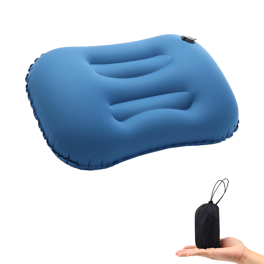 Camp Pillow Compressible - แบบพกพาInflatable CampingหมอนบีบอัดCampหมอนErgonomicกลางแจ้งBackpackingหมอนสําหรับเดินทางกลางแจ้งเดินป่า (TPU)