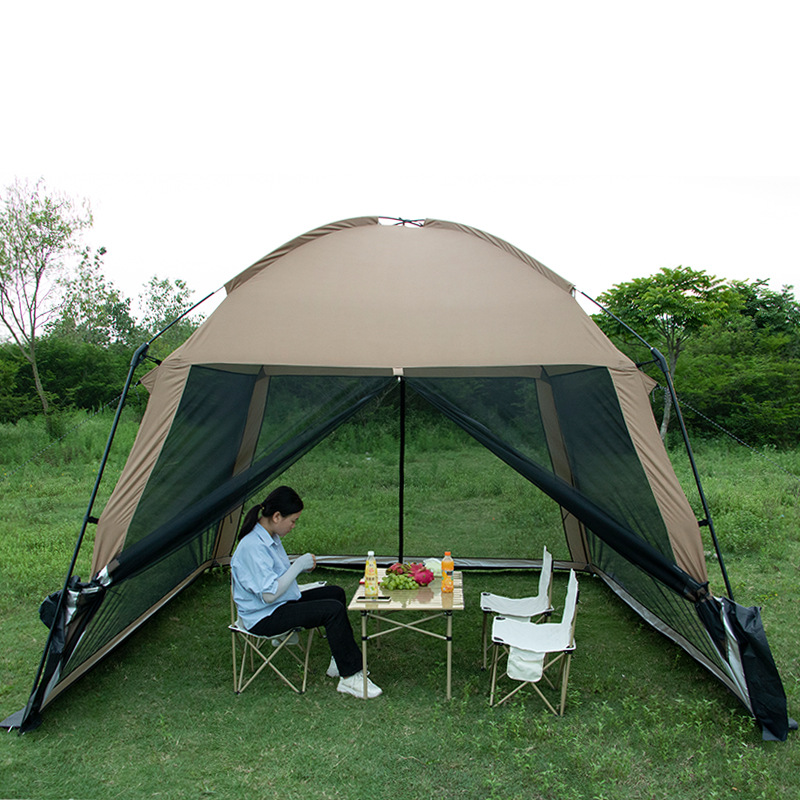 Outdoor Camping Gazebo - เต็นท์กันแดดพกพาสำหรับกลางแจ้งแบบขายส่ง เต็นท์กันแมลงแบบพกพา ทำจากผ้าโพลีเอสเตอร์ สำหรับชายหาด ตั้งแคมป์ ปิกนิก