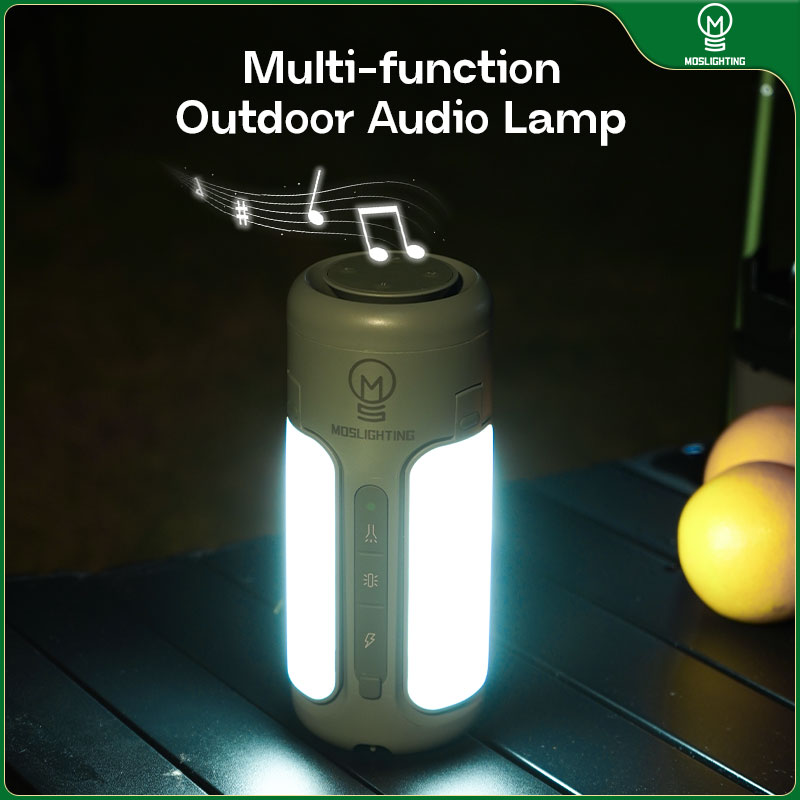 Zd Outdoor Camping - MOSLIGHTING พับกลางแจ้ง Camping Light ลําโพงบลูทูธแบบพกพาแบบชาร์จไฟได้ 5
