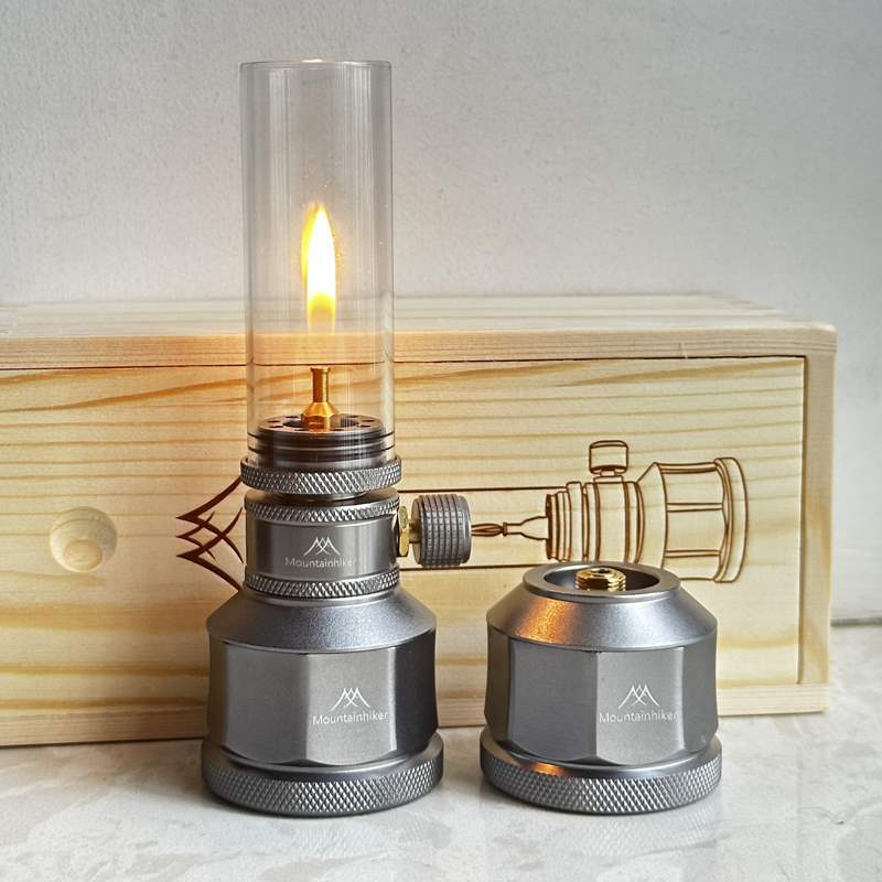 Outdoor Camping Outlet - โคมไฟแก๊สตั้งแคมป์แบบพกพาขนาดเล็ก โคมไฟแก๊สแก้วแขวน ถังเปล่าขนาดเล็ก (ตัวเลือกเสริม)