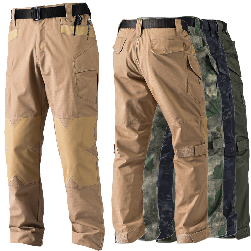 Camping Outdoor Clothing - กางเกงเดินป่าชาย Ripstop Casual Cargo กางเกงทํางานกางเกง COMBAT