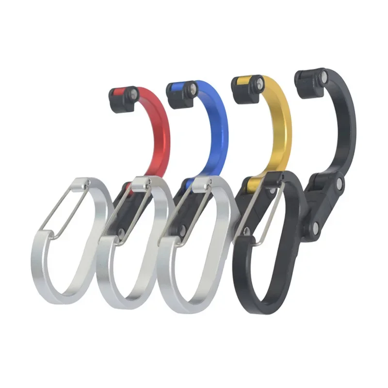Outdoor Camping Essential Gear - คลิปเกียร์ไฮบริดมัลติฟังก์ชั่นคาราบิเนอร์ 360 องศาหมุนตะขอเข็มขัดแข็งแคมป์ปิ้งเดินป่ากระเป๋าเป้สะพายหลังกลางแจ้งแกดเจ็ต