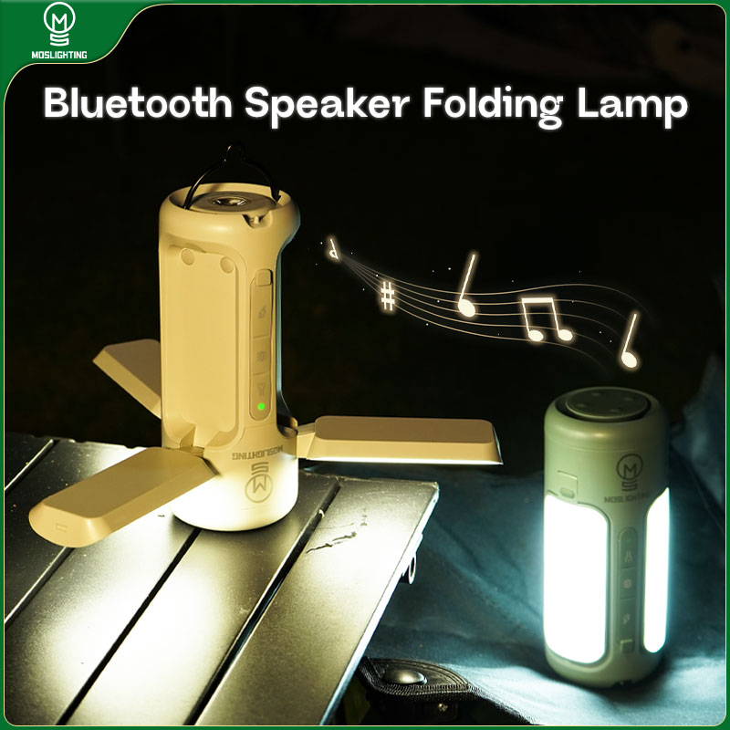 Zd Outdoor Camping - MOSLIGHTING บลูทูธพับโคมไฟตั้งแคมป์กลางแจ้งแบบพกพา Ligth ชาร์จแขวนเต็นท์แคมป์โคมไฟไฟฉุกเฉิน