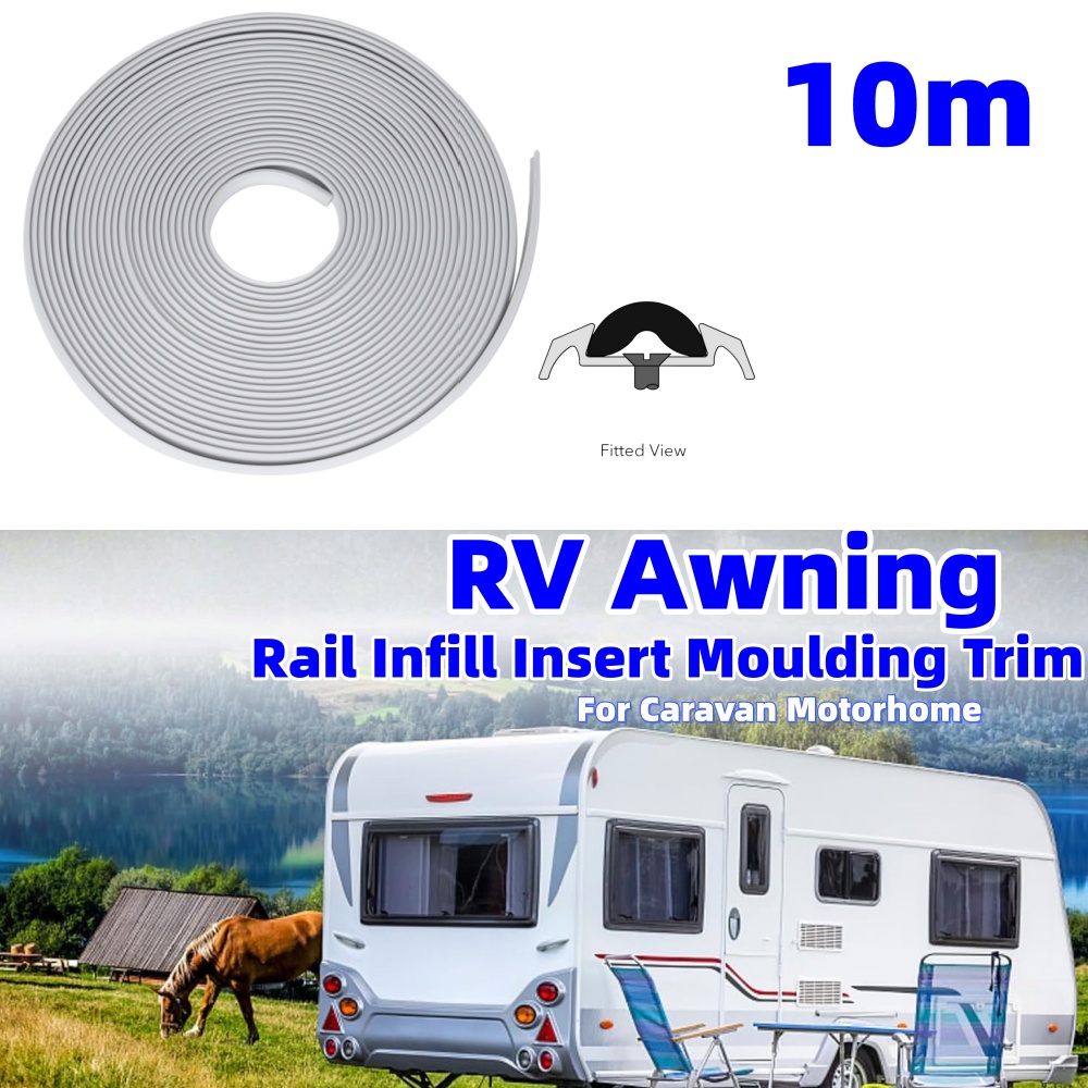 Outdoor Camping Gazebo - รางม่านบังแดด RV ขนาด 10 เมตร พร้อมแผ่นเสริม