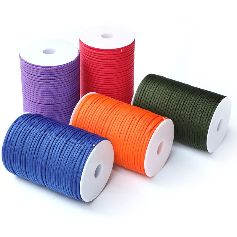 Outdoor Camping Extension Cord - 100M 550ทหารมาตรฐาน7-Core Paracord เชือก4มม.กลางแจ้ง Parachute Cord