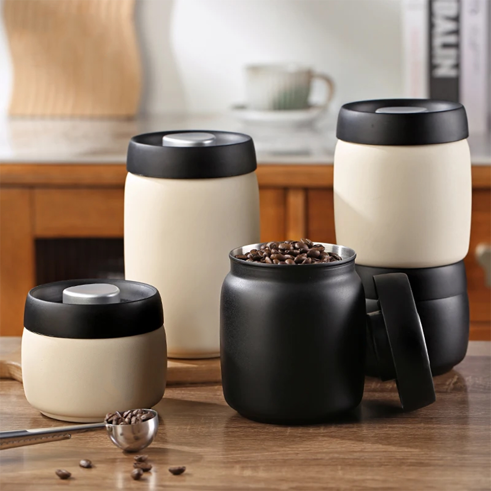 Zd Outdoor Camping - กาแฟปิดผนึกสามารถสแตนเลสสตีลสูญญากาศคอนเทนเนอร์ Jar กระป๋องสําหรับเมล็ดกาแฟกลางแจ้ง Camping KITCHEN Barista