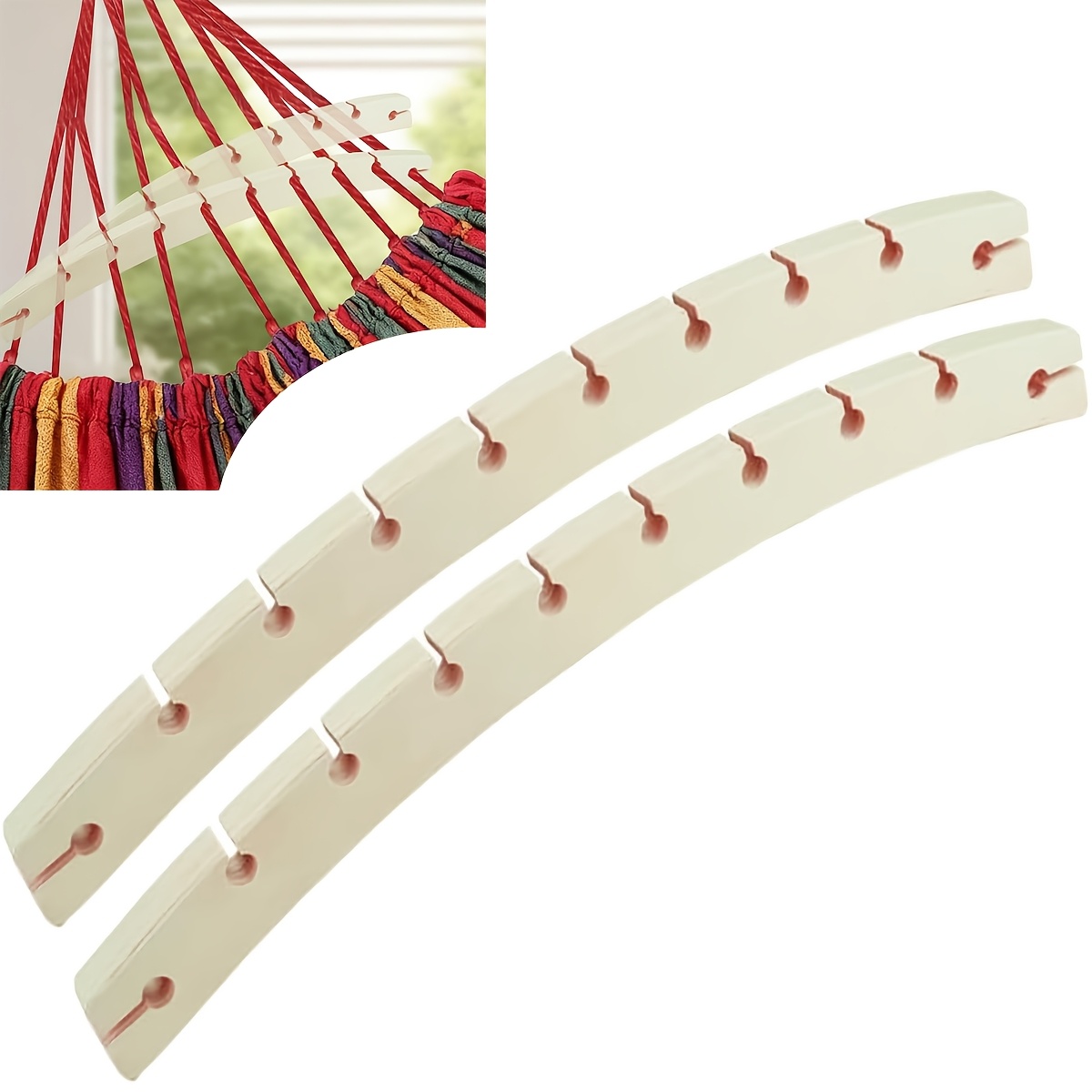 Camping Hammock - แท่งไม้สำหรับยึดเปลญวนแบบถอดได้ 2 ชิ้น, แท่งเสริมกันล้ม แข็งแรง น้ำหนักเบา