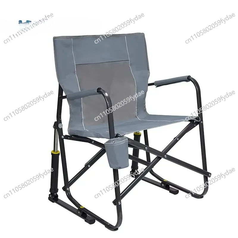 Outdoor Camping Rocking Chair - เก้าอี้โยกอลูมิเนียมแบบพับได้ขนาดใหญ่พิเศษสำหรับผู้ใหญ่สำหรับตั้งแคมป์กลางแจ้ง
