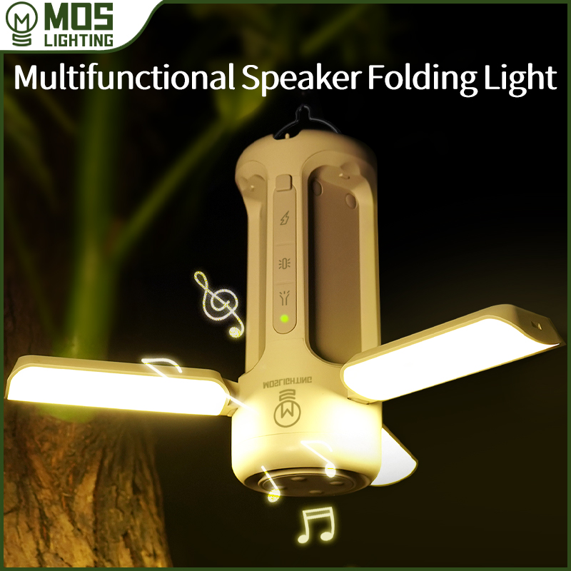 Zd Outdoor Camping - Moslighting ลำโพงบลูทูธพร้อมไฟฉาย9000mAh ตะเกียงตั้งแคมป์กลางแจ้งที่มีประสิทธิภาพชาร์จไฟได้ USB โคมไฟเต็นท์แขวน