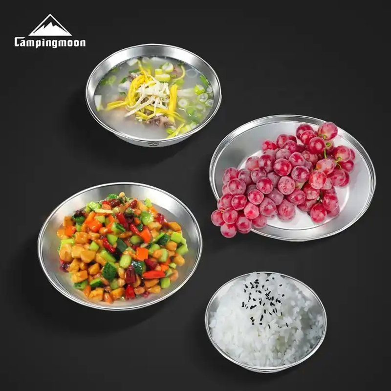ชุดจานชามสแตนเลส 304 รุ่น S395 - Outdoor Camping Korea บทวิจารณ์และราคา