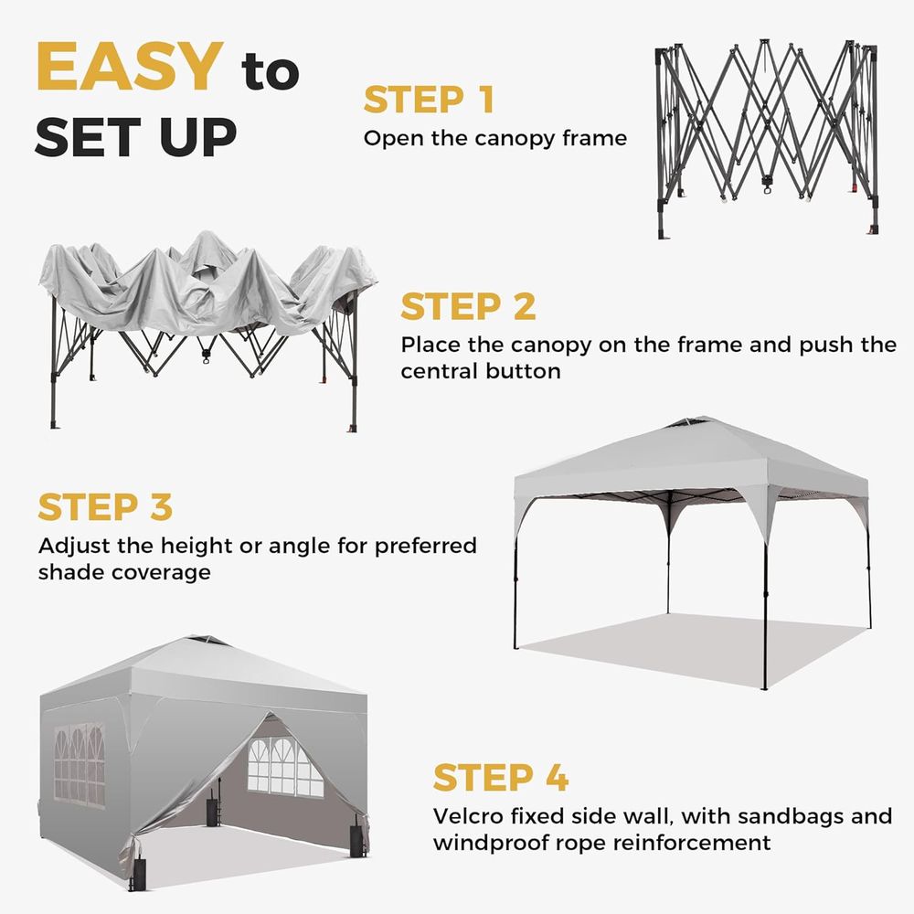 เต็นท์ 1212T พร้อมระบบติดตั้งแ - Outdoor Camping Gazebo บทวิจารณ์และราคา