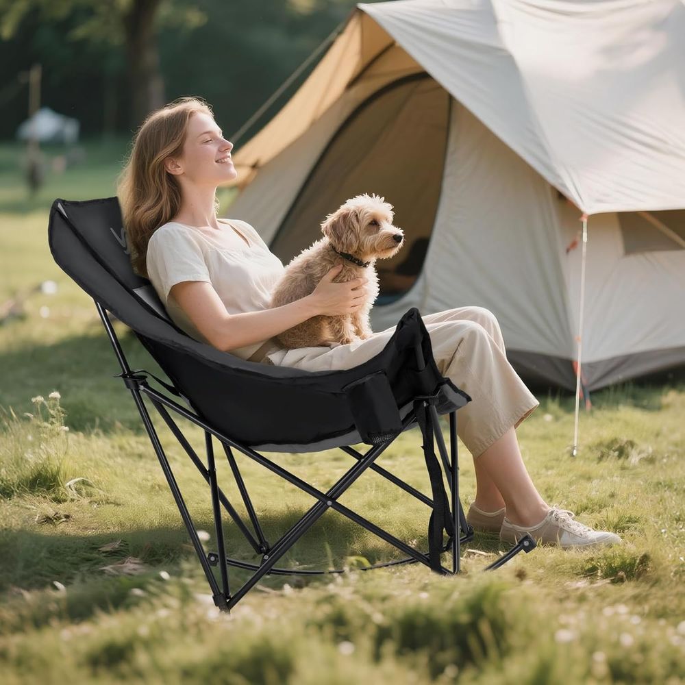 เก้าอี้โยกพกพาสำหรับใช้งานกลาง - Outdoor Camping Rocking Chair บทวิจารณ์และราคา