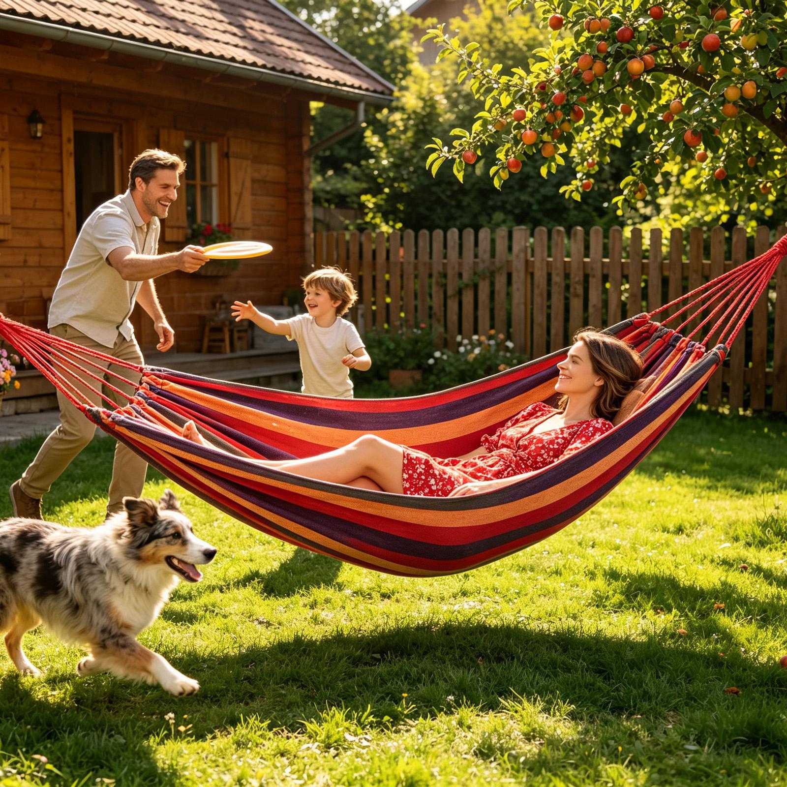 เปลญวนแบบพกพา 200x150 ซม. สะดว - Camping Hammock บทวิจารณ์และราคา