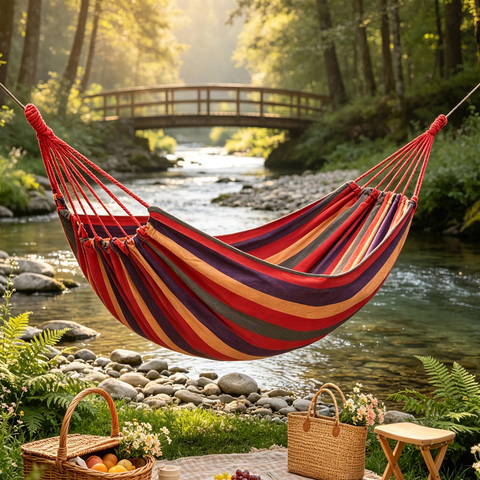 เปลญวนแบบพกพา 200x150 ซม. สะดว - Camping Hammock บทวิจารณ์และราคา