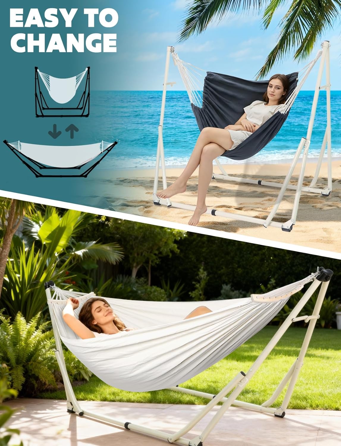 เปลญวนและเก้าอี้แกว่ง 2-in-1 พ - Camping Hammock บทวิจารณ์และราคา
