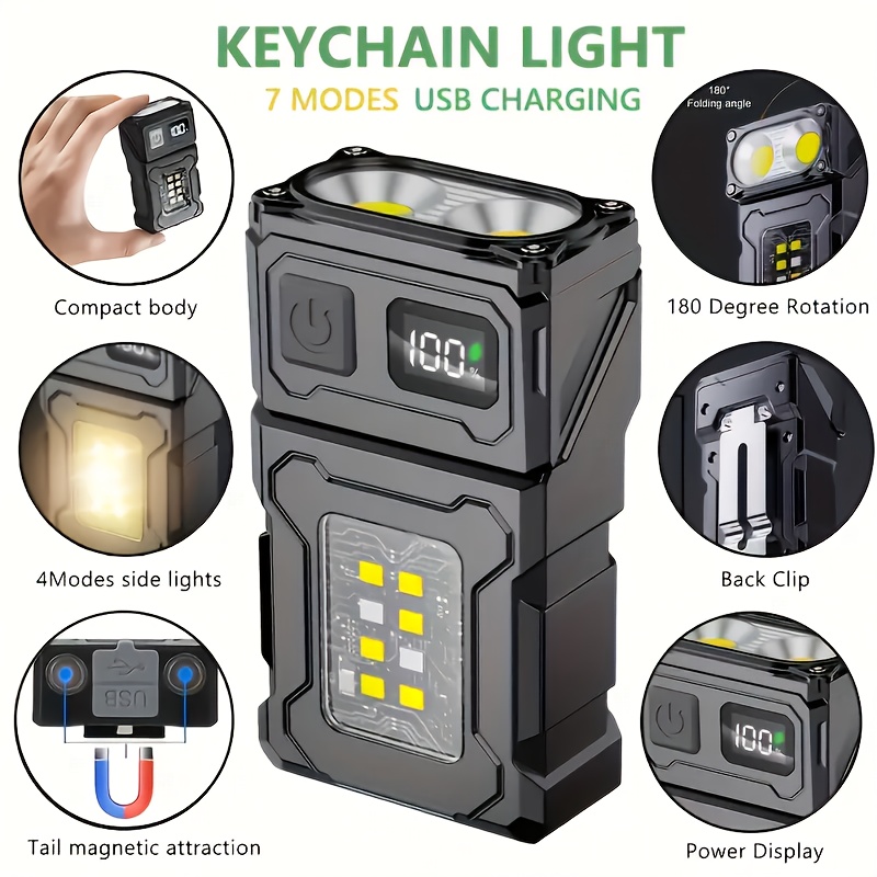 ไฟฉายพกพา LED แบบชาร์จไฟได้ขนา - Outdoor Camping Decor บทวิจารณ์และราคา