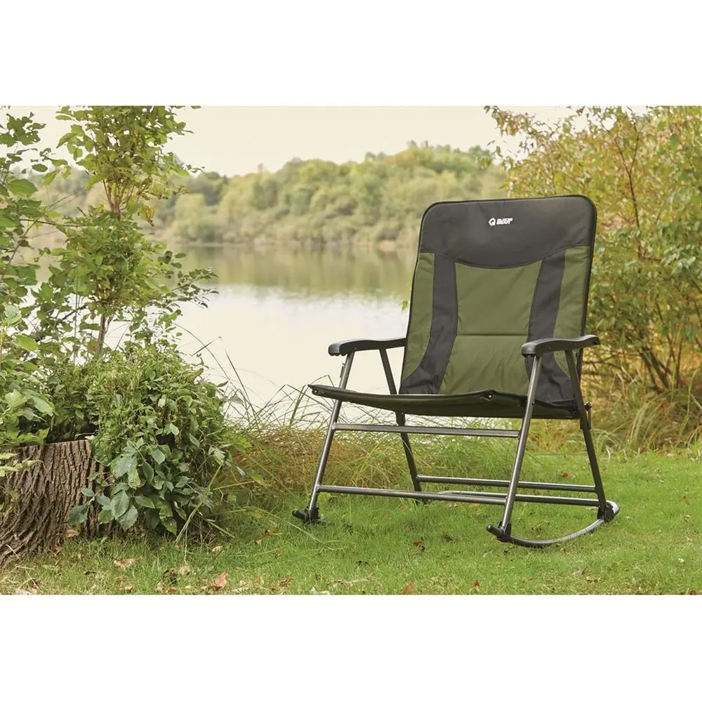 เก้าอี้โยกพกพาขนาดใหญ่ รับน้ำห - Outdoor Camping Rocking Chair บทวิจารณ์และราคา