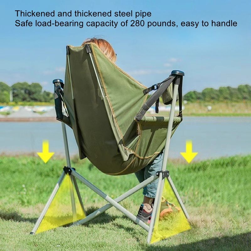 เก้าอี้โยกสำหรับเดินทางกลางแจ้ - Outdoor Camping Rocking Chair บทวิจารณ์และราคา
