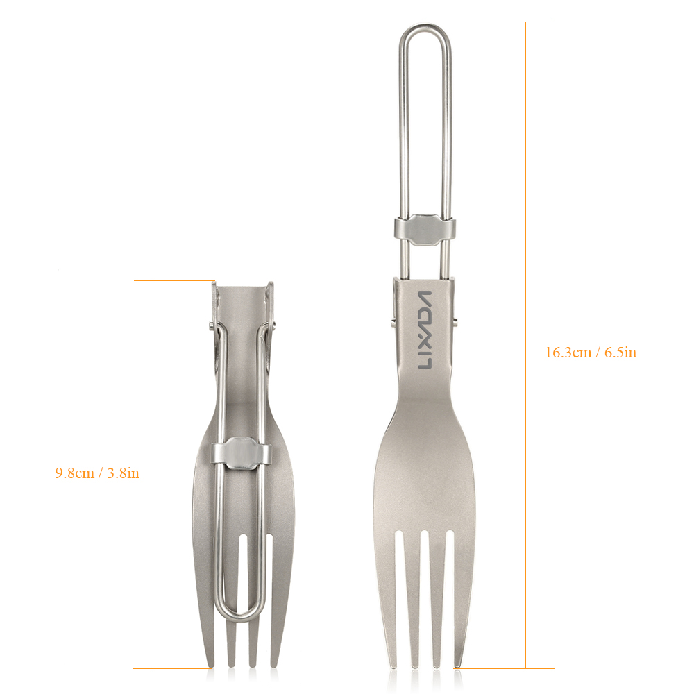 Lixada ไทเทเนียมพับส้อม Ultral - Outdoor Camping Dining Set บทวิจารณ์และราคา