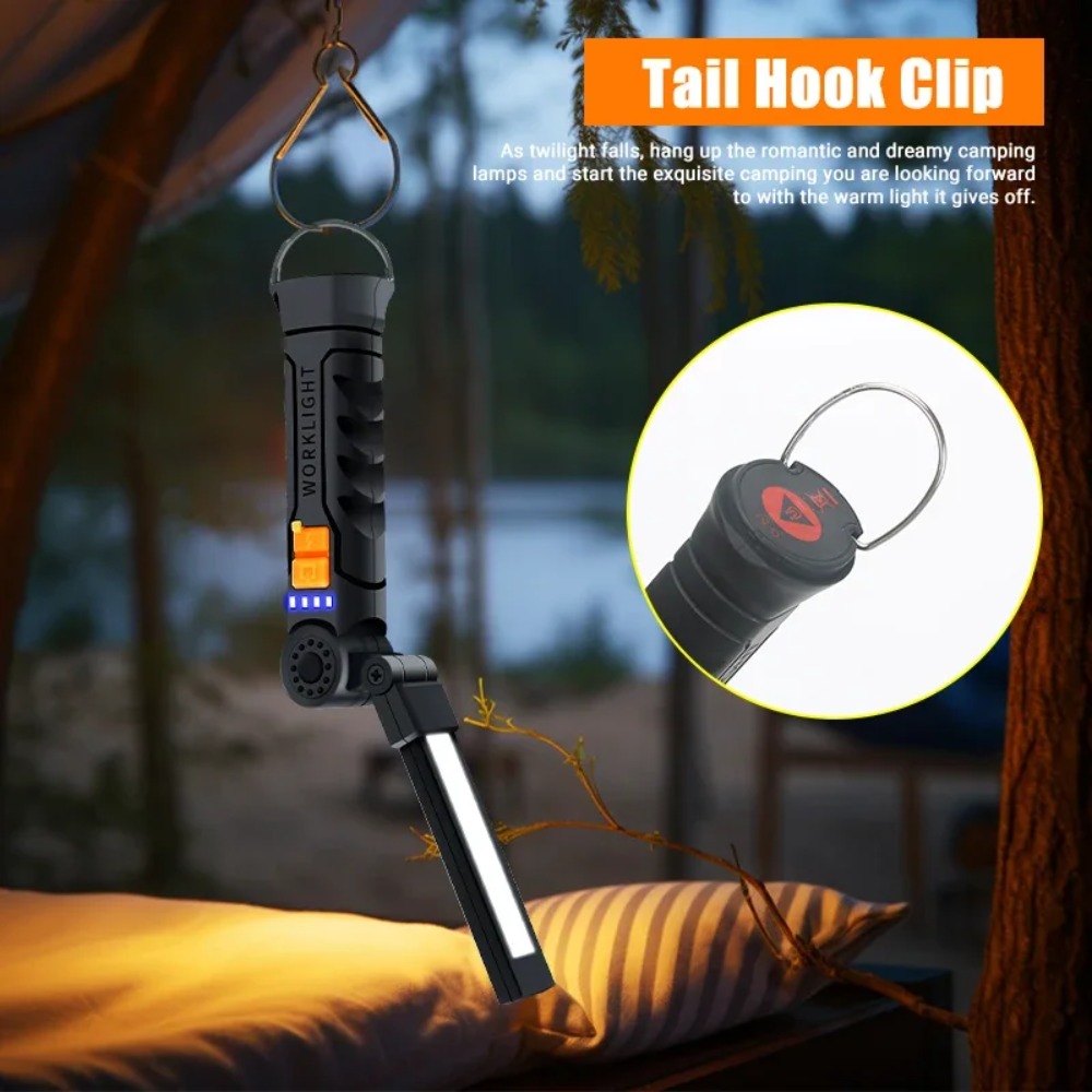 ไฟฉาย LED แบบพกพา COB ไฟฉายแบบ - Outdoor Camping Decor บทวิจารณ์และราคา