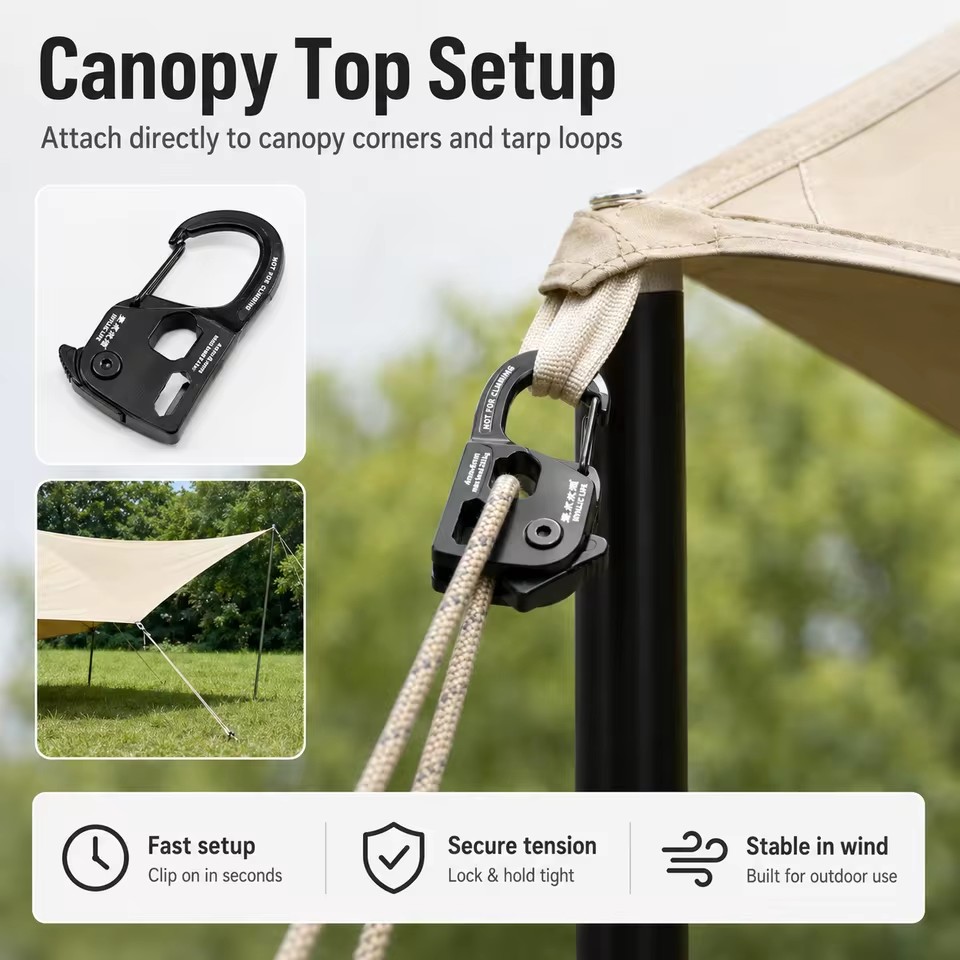 ตัวปรับความตึงเชือกเต็นท์อลูมิ - Outdoor Camping Extension Cord บทวิจารณ์และราคา