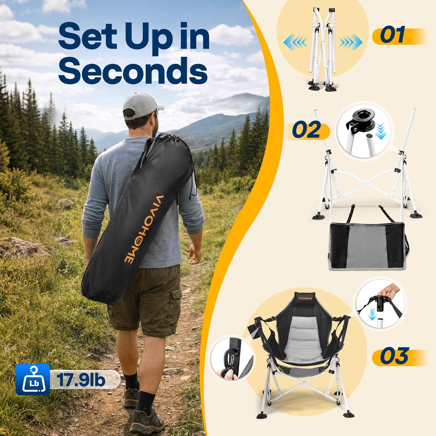 เก้าอี้แคมป์ปิ้งแบบเปลญวนพกพาพ - Camping Hammock บทวิจารณ์และราคา