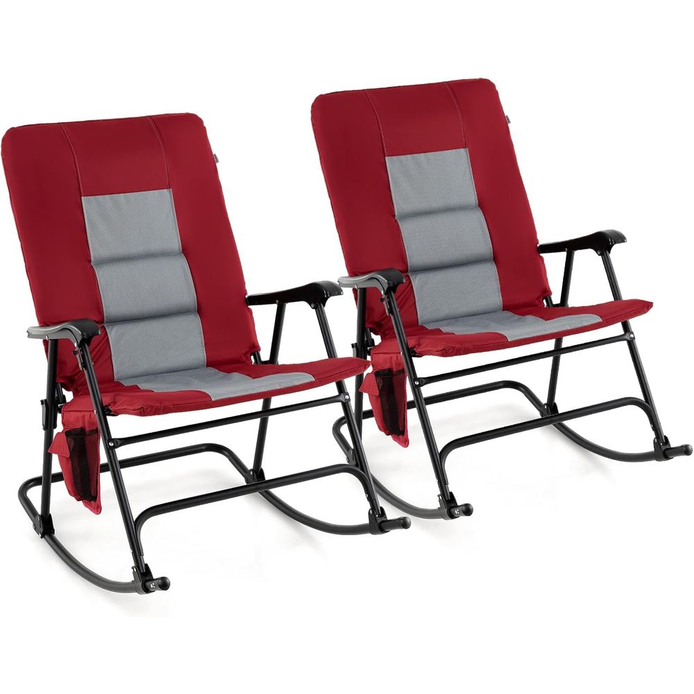 เก้าอี้โยกกลางแจ้งแบบมีเบาะขนา - Outdoor Camping Rocking Chair บทวิจารณ์และราคา