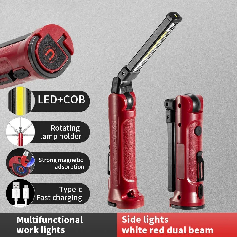 COB LED ไฟทำงานแบบชาร์จไฟได้ไฟ - Outdoor Camping Decor บทวิจารณ์และราคา