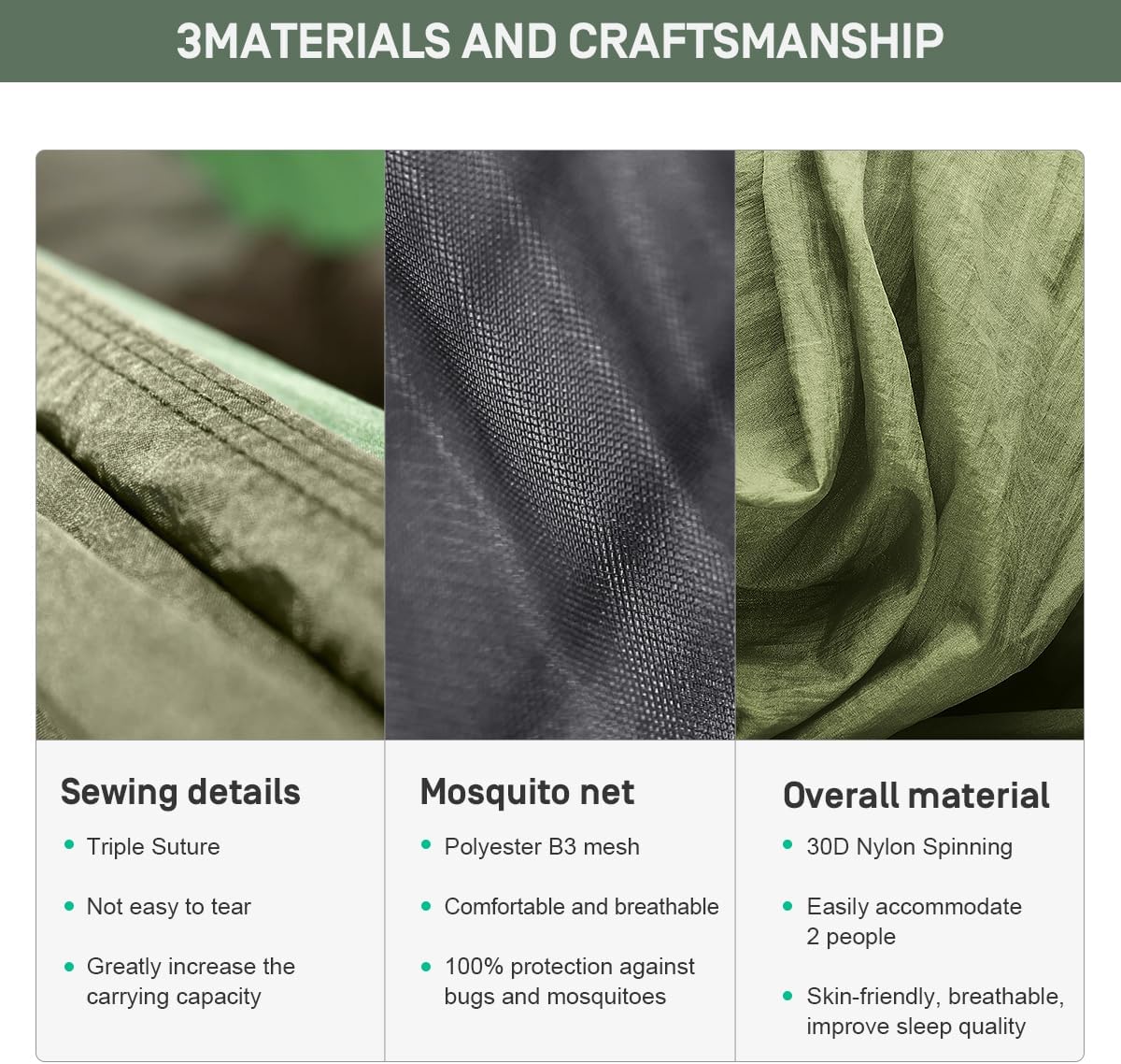 เปลญวนสำหรับตั้งแคมป์ 3-in-1 พ - Camping Hammock บทวิจารณ์และราคา