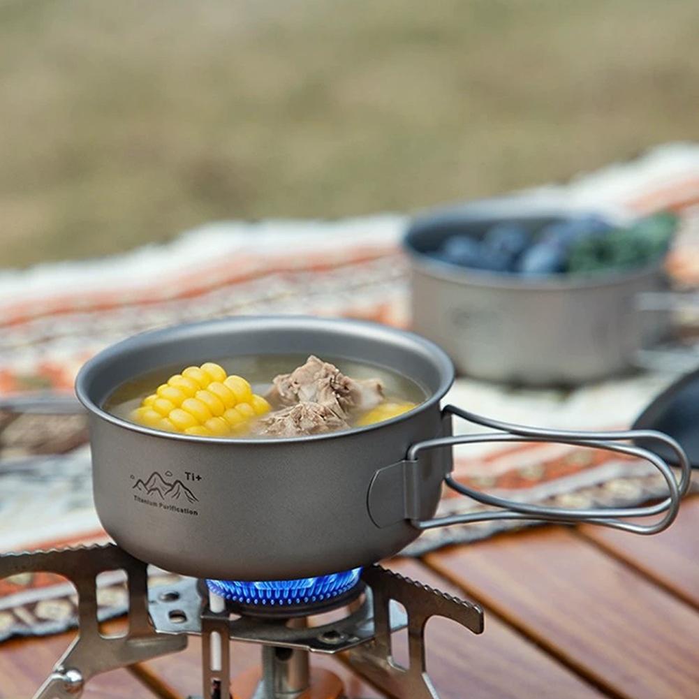 หม้อตั้งแคมป์ไทเทเนียมกลางแจ้ง - Outdoor Camping Korea บทวิจารณ์และราคา