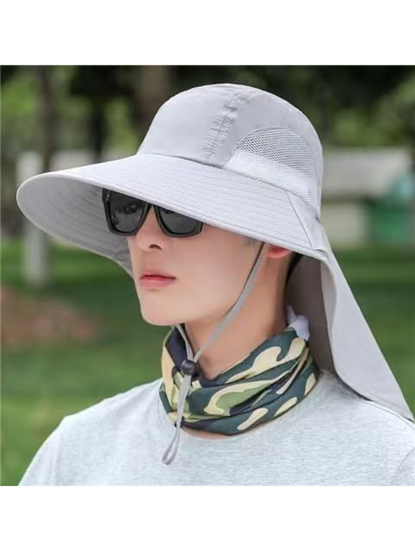 หมวกกันแดดแบบผ้าคลุมไหล่ ซักด้ - Outdoor Camping Activities บทวิจารณ์และราคา
