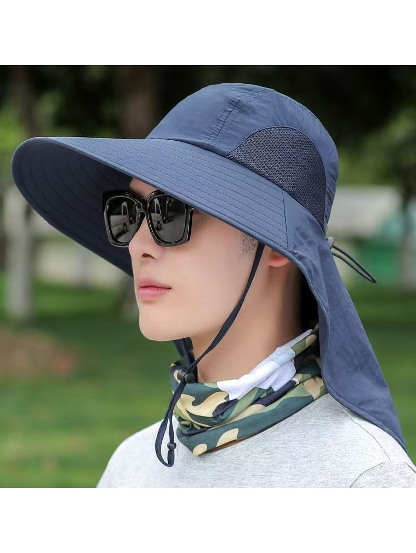 หมวกกันแดดแบบผ้าคลุมไหล่ ซักด้ - Outdoor Camping Activities บทวิจารณ์และราคา