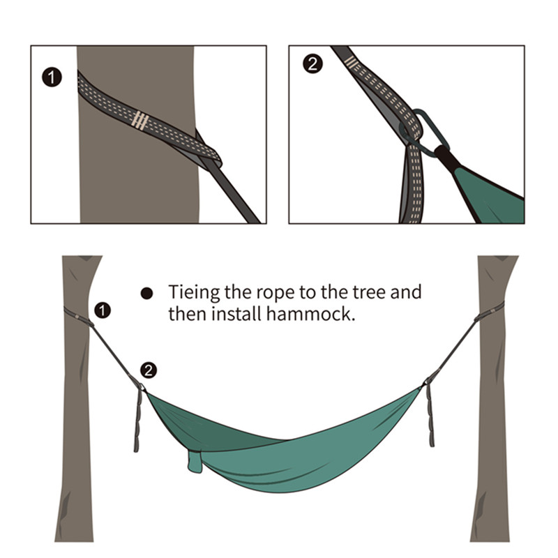 สายรัดเปลญวน 2 ชิ้น รับน้ำหนัก - Camping Hammock บทวิจารณ์และราคา