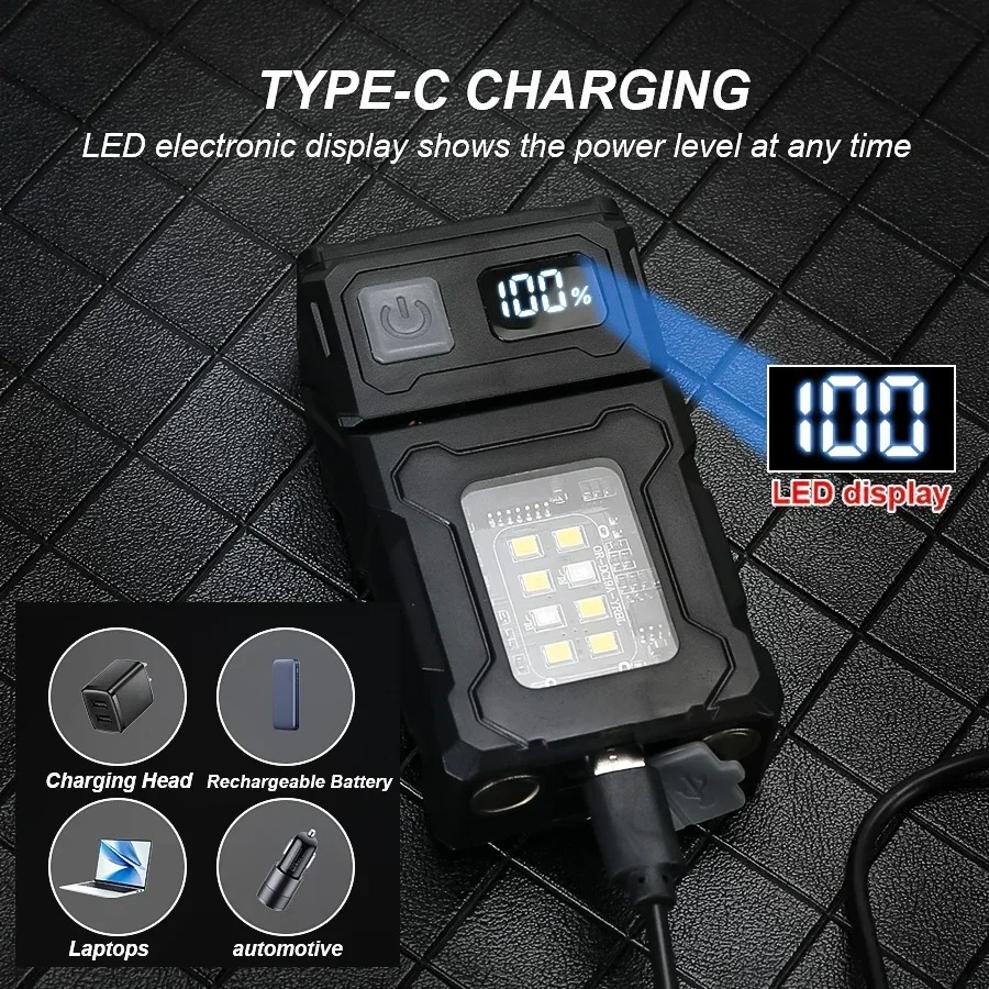 ไฟฉาย LED แบบชาร์จไฟผ่านพอร์ต  - Outdoor Camping Decor บทวิจารณ์และราคา