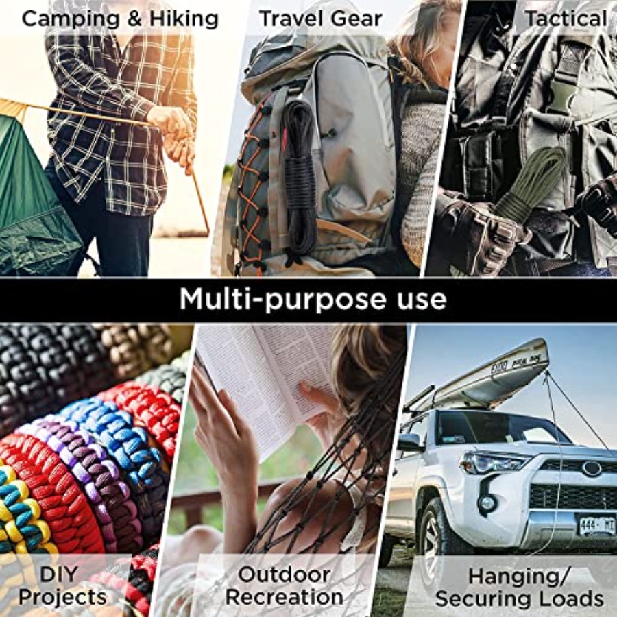 เชือกพาราคอร์ดทางยุทธวิธีสำหรั - Outdoor Camping Essential Gear บทวิจารณ์และราคา