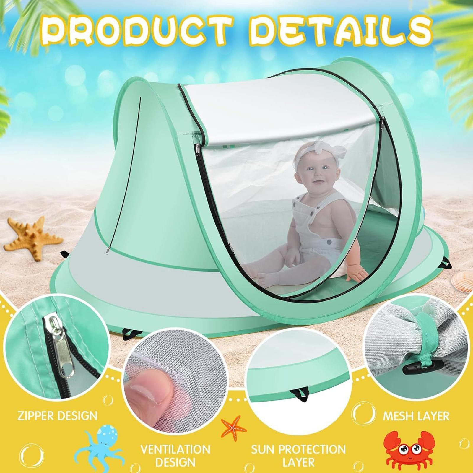 เต็นท์ชายหาดสำหรับเด็ก UPF 50  - Outdoor Camping Games For Kids บทวิจารณ์และราคา