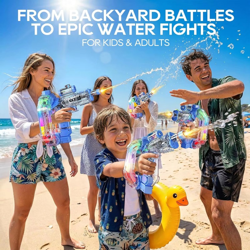 ปืนฉีดน้ำไฟฟ้ารูปวงแหวน LED สำ - Outdoor Camping Games For Kids บทวิจารณ์และราคา