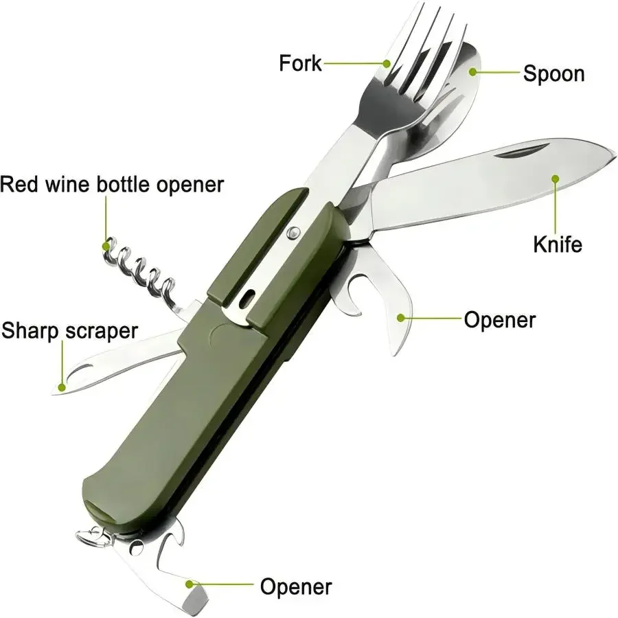 ชุดอุปกรณ์แคมป์ปิ้ง 5-in-1 สแต - Outdoor Camping Essential Gear บทวิจารณ์และราคา