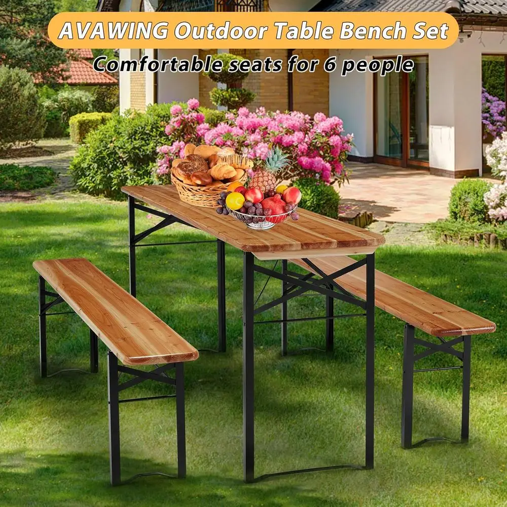 ชุดโต๊ะปิกนิกและม้านั่งแบบพกพา - Outdoor Camping Dining Set บทวิจารณ์และราคา