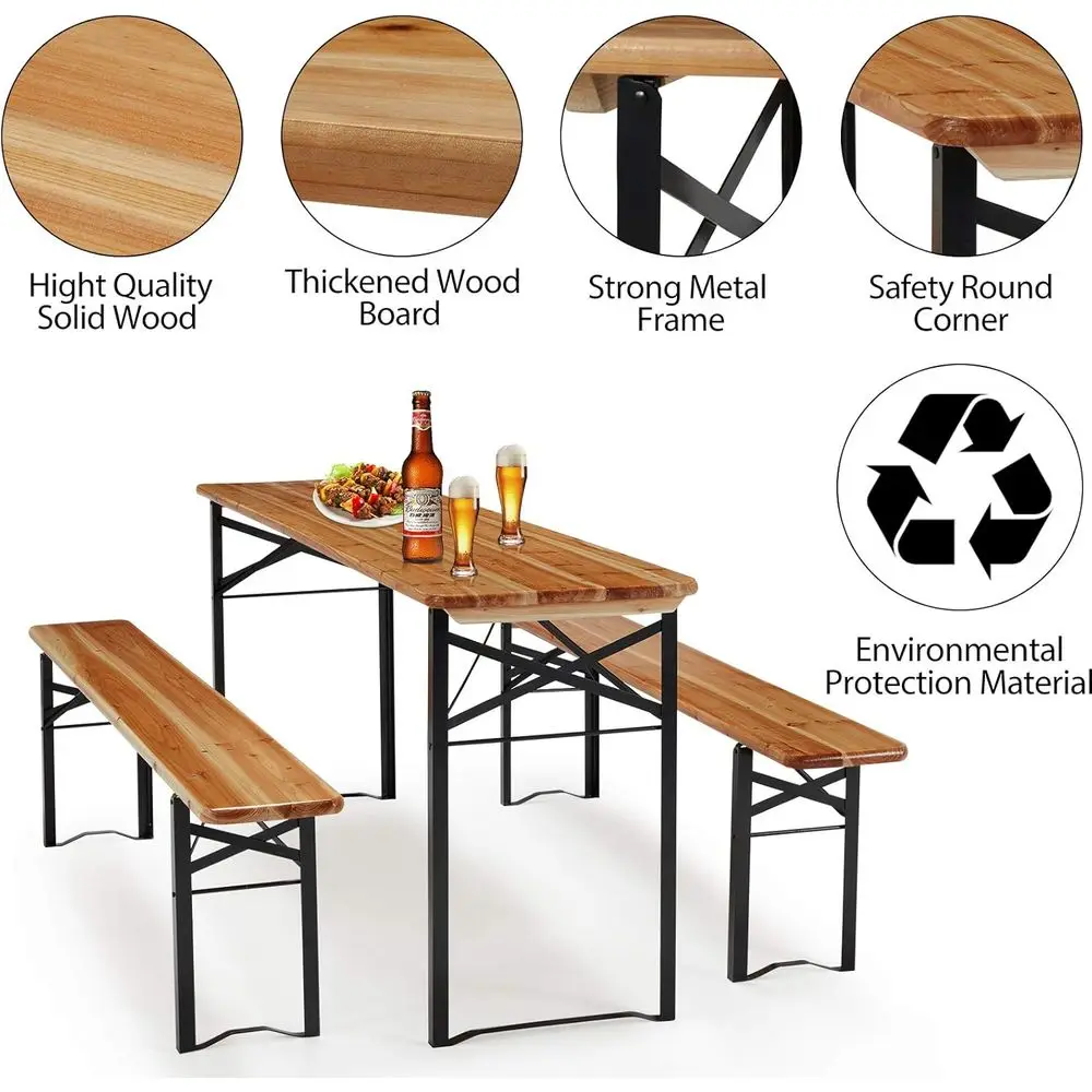 ชุดโต๊ะปิกนิกและม้านั่งแบบพกพา - Outdoor Camping Dining Set บทวิจารณ์และราคา