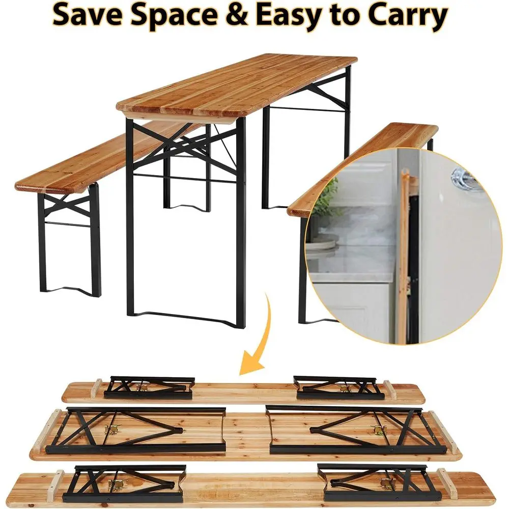 ชุดโต๊ะปิกนิกและม้านั่งแบบพกพา - Outdoor Camping Dining Set บทวิจารณ์และราคา