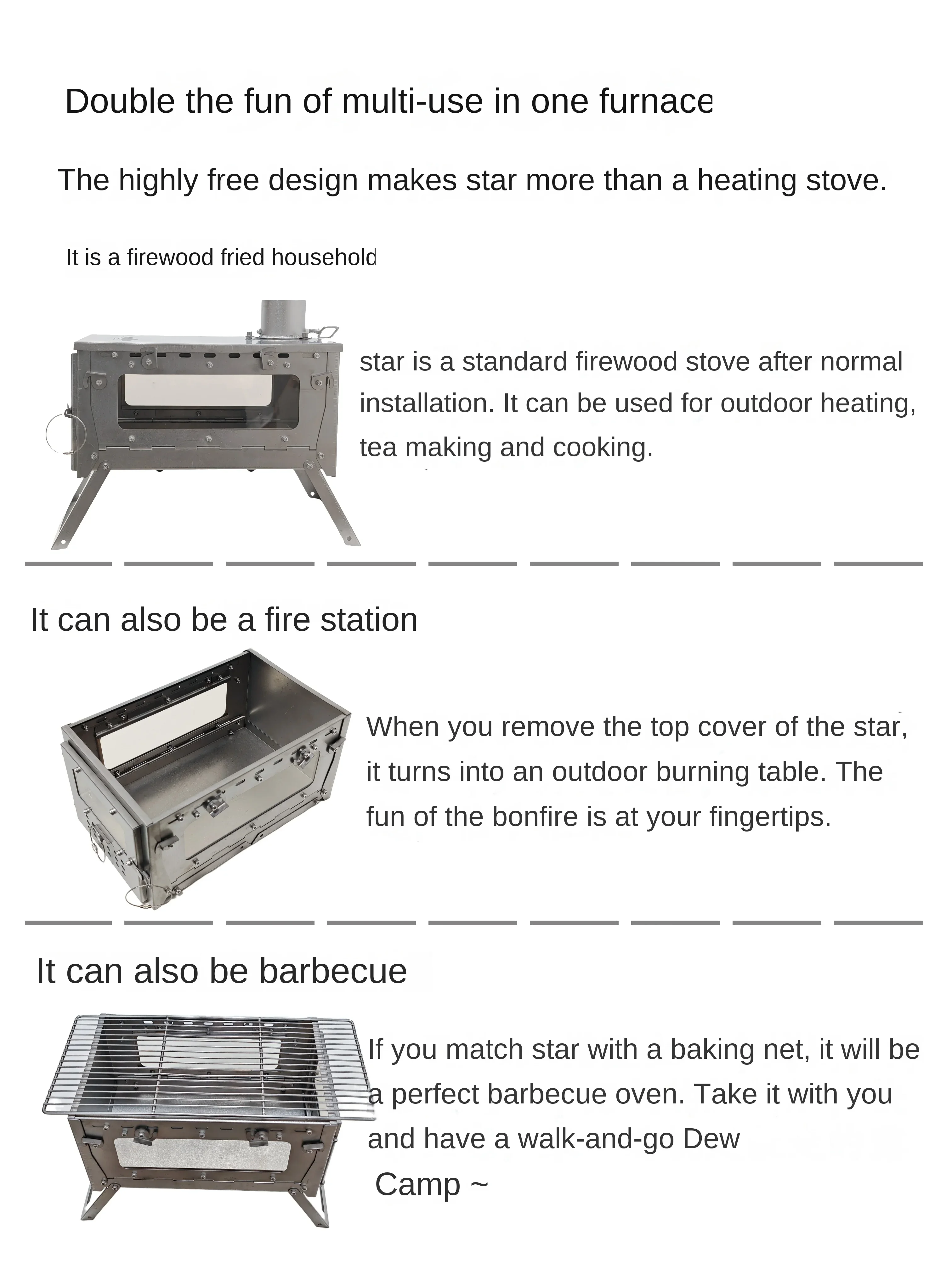 WT Star Ti ไทเทเนียมพับเตาฟืนเ - Outdoor Camping Outlet บทวิจารณ์และราคา