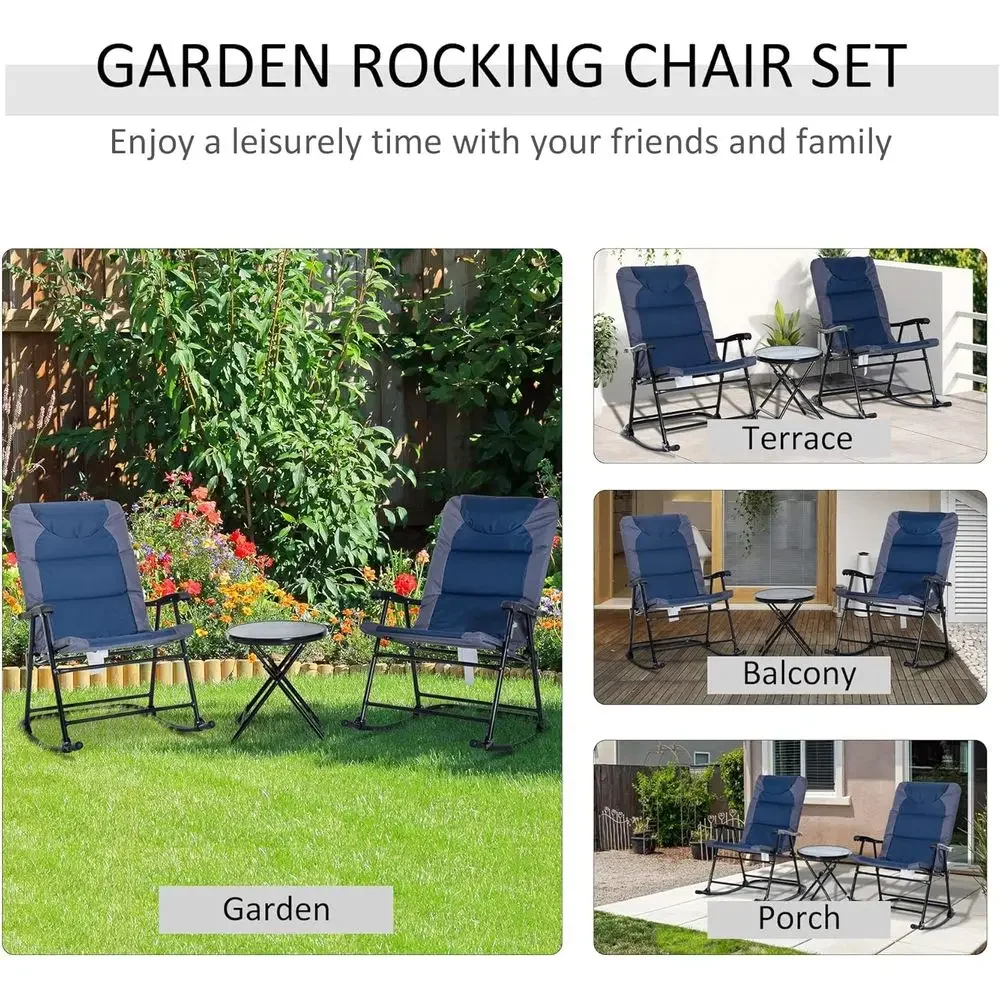 ชุดเฟอร์นิเจอร์ลานกลางแจ้ง 3 ช - Outdoor Camping Rocking Chair บทวิจารณ์และราคา