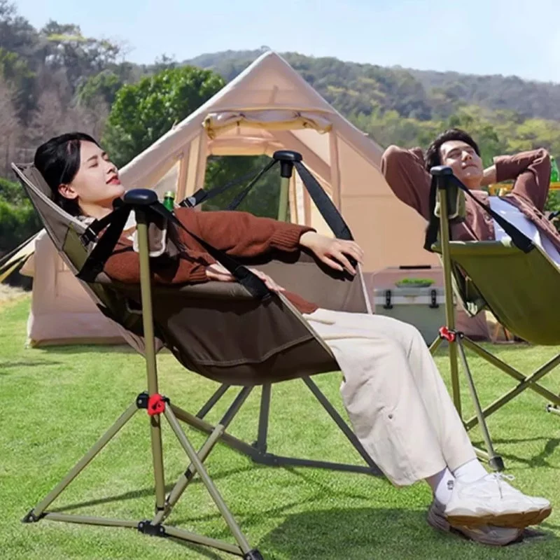 เก้าอี้ไม้พับได้แบบพกพา ปี 202 - Outdoor Camping Rocking Chair บทวิจารณ์และราคา
