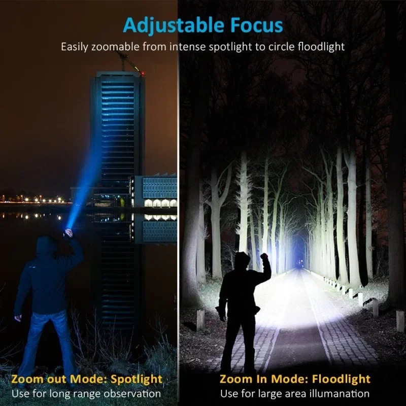 ไฟฉาย LED T6 แบบชาร์จไฟได้, ไฟ - Outdoor Camping Decor บทวิจารณ์และราคา